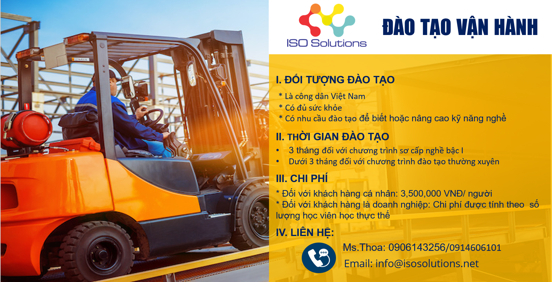THÔNG BÁO MỞ LỚP ĐÀO TẠO VẬN HÀNH THIẾT BỊ NÂNG/ VẬN HÀNH XE NÂNG HÀNG/ VẬN HÀNH CẦU TRỤC/ THIẾT BỊ ÁP LỰC THÁNG 7/2026